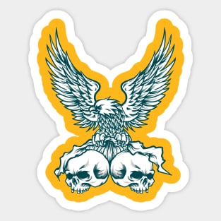 eagle and skull Sticker